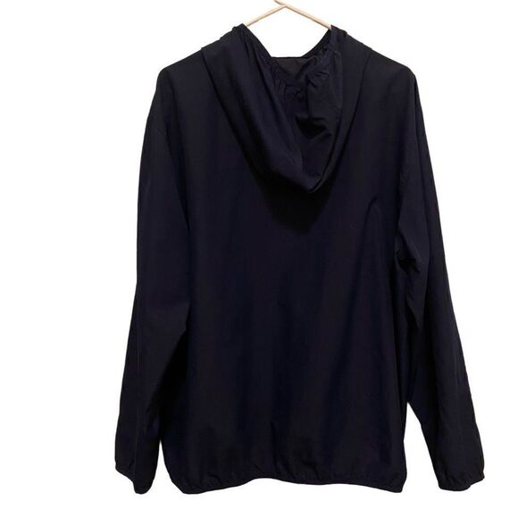 Land's End Navy Blue Nylon Windbreaker Long Sleeve Jacket Size Large - Picture 6 of 12
